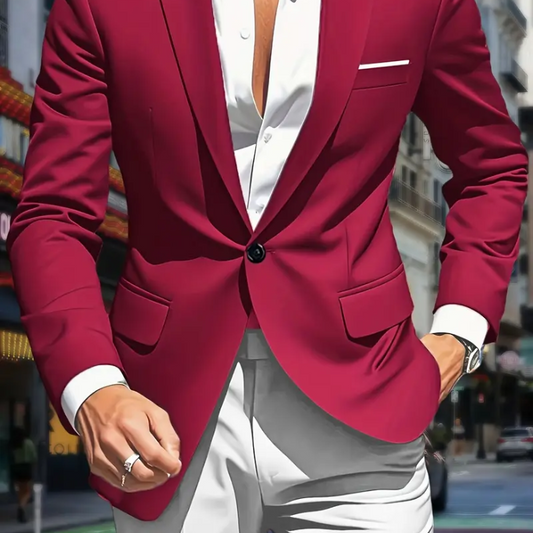 burgundy blazer - Drovato